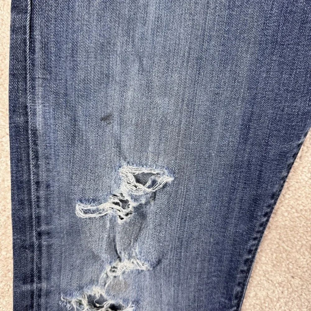 Diesel Jeans Men 32x32 Blue Buster Regular Slim Tapered Stretch Destroyed‎ Y2K